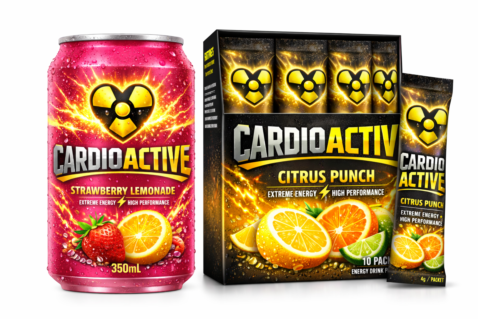 cardioactive - energy blend package (6 energy drinks + 1 energy blends pack)