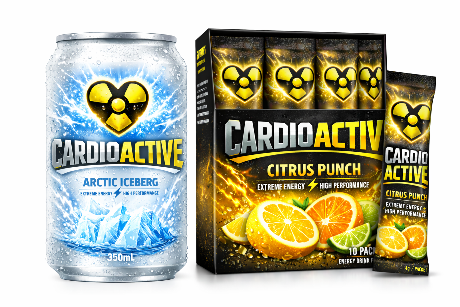 cardioactive - energy blend package (6 energy drinks + 1 energy blends pack)